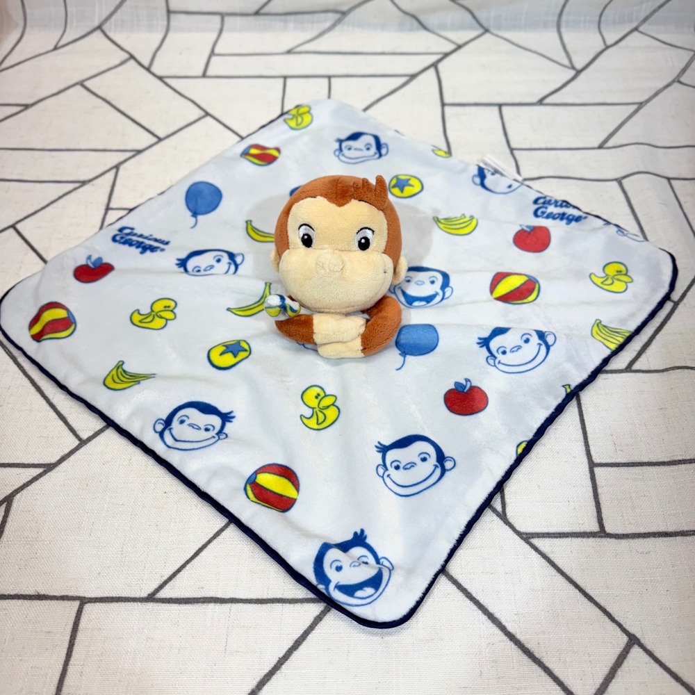 NoJo Universal Studios‎ Curious George Security Blanket 14x14 Plush Monkey Lovey